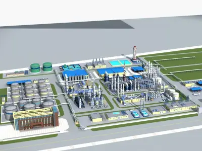 Chemical Plant 2 3D model