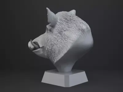 Boar Bust - Animal Figurine 3D print model