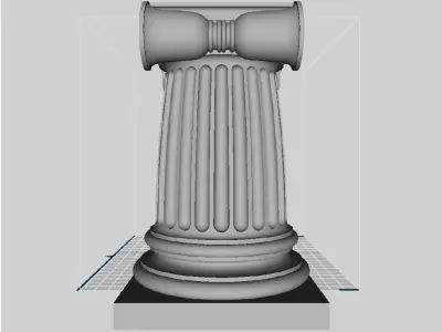 Ancient Roman Ionic COLUMN  for  Vase or  Pencil case or Box 3D print model