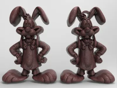 Goofy Bunny Easter Decor STL File for 3D Printing  3D print model