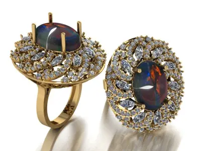 vintage ring 3D print model