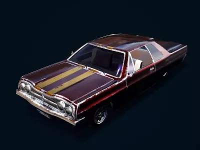 Aged Style Classic Car 3D model