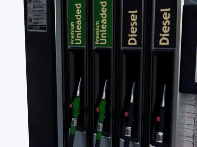 Gas Pump Game Ready PBR Low-poly 3D model