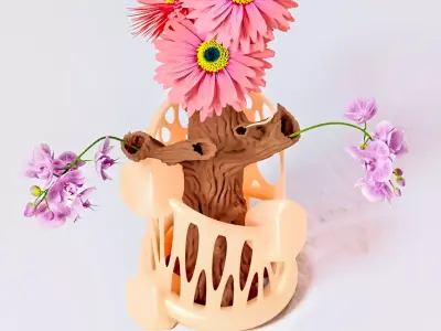 Tree Flower Vase 3D print model