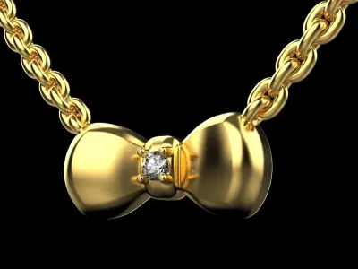 Bow pendant model 884 3D print model