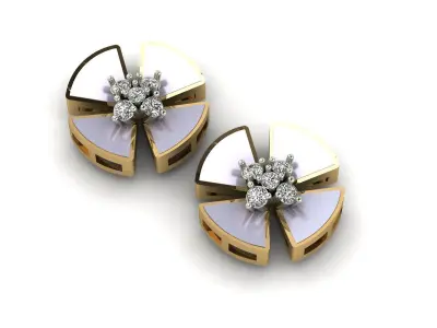 Flower model Earrings 3D print model