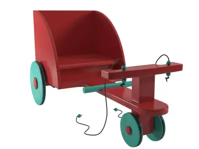 tricycle Low-poly 3D model