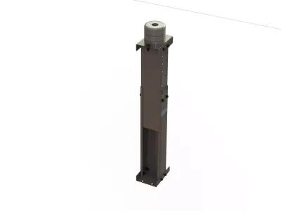Adjustable Elevator Bumper Stand 3D model