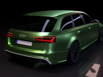 audi RS6 AVANT 2019 3D model