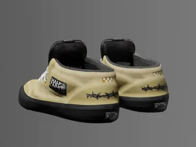 Vans Half Cab Skateboarding Sk8 Sb Bmx Shoes Sneakers Low-poly  Low-poly 3D model
