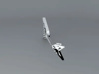 Michael Schenker singnature flame v guitar Free 3D model