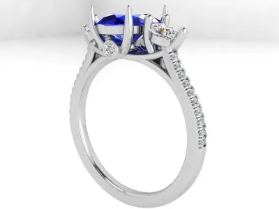 Oval Cut Ring 3568 3D print model
