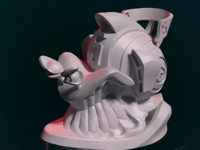 Snail helmet with light Free 3D print model
