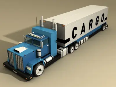 TRUCK cargo Low-poly 3D model