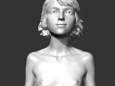 SC girl bust E 3D print model 3D print model