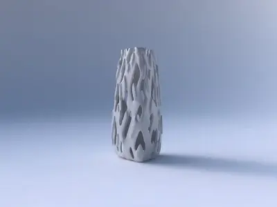 Vase triangle with smooth cuts and bulges  3D print model