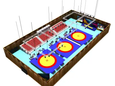 Wrestle Sports Hall 02 3D model