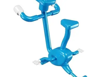 Cartoon Fitness Bike Low-poly 3D model