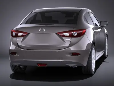 Mazda 3 Sedan 2014 VRAY 3D model