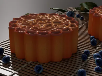 Puins Set Mooncake 1 3D model