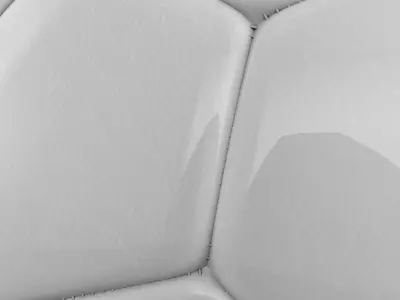 Soccerball white Low-poly 3D model