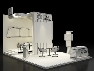 Booth Exhibition Stand a315 3D model