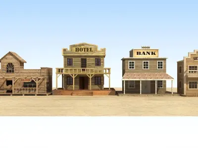 Western city 3D model
