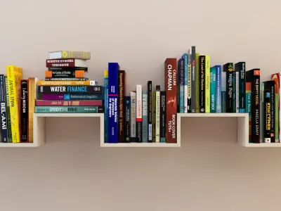 books stack of 3D model