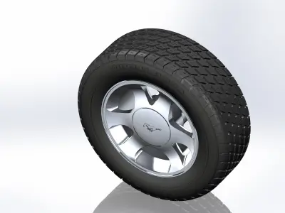 Wheels for scale model of famous ponycar 1999 3D print model