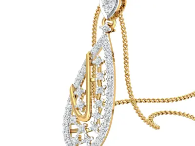 Solitaire Women pendant 3D print model purchase