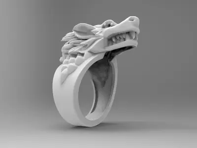  WOLF RING 3D model