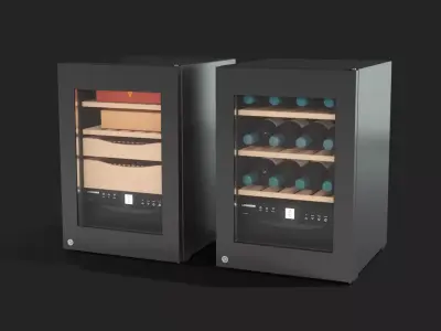 Two cellar Machine Low Poly 3D model