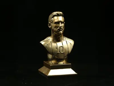 Lionel Messi Stand Ball Collectible Bust Free 3D print model