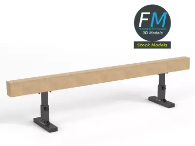 Mini balance beam 3D model