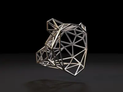 Bear on the wall 3D print model