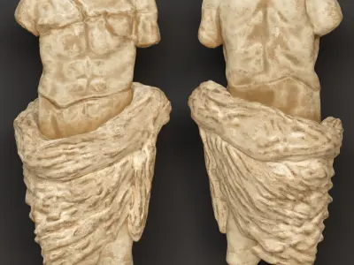 Greek Torso Decor Set 26  3D model