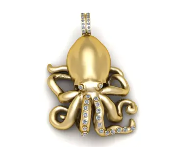 OCTUPUS OCEAN PENDANT 3D PRINTABLE MODLE  3D print model
