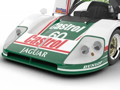 Jaguar XJR-9 Castrol Racing 1988 HQ 3d model 3D model