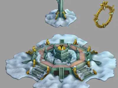Game Mine BOSS - EntranceGame Kunlun Mountains - Altar 03 3D model
