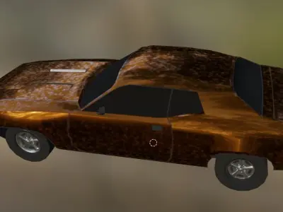 Low poly Plymouth GTX 1970 Low-poly 3D model