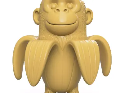 SHIMPANZINI BANANINI Free 3D print model