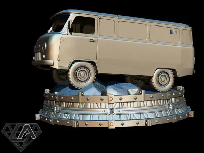 Exhibition - UAZ on the rock 3D print model