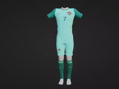 Portugal Sportwear Low-poly 3D model
