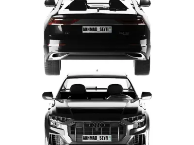 Audi Q8 Low-poly 3D model