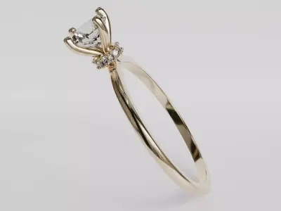 engagement ring 3D print model