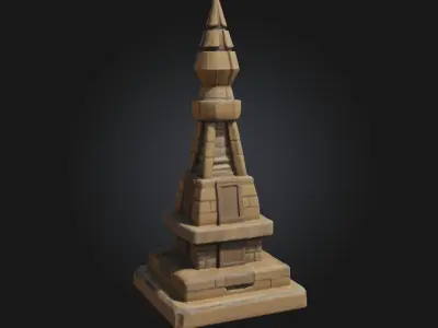 Stone Obelisk Monument  A Towering Symbol of Power and Legacy 3D model