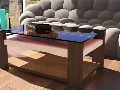 Modern Coffee Table   Low-poly 3D model