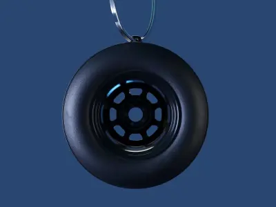 KEY CHAIN NASCAR WHEEL REALISTIC DETAILS 3D PRINT  3D print model