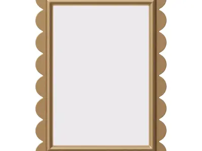 Medium Scallop Mirror by Reid and Wright 3D model