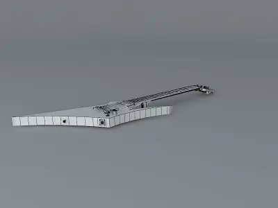Aurora concept guitar Free 3D model